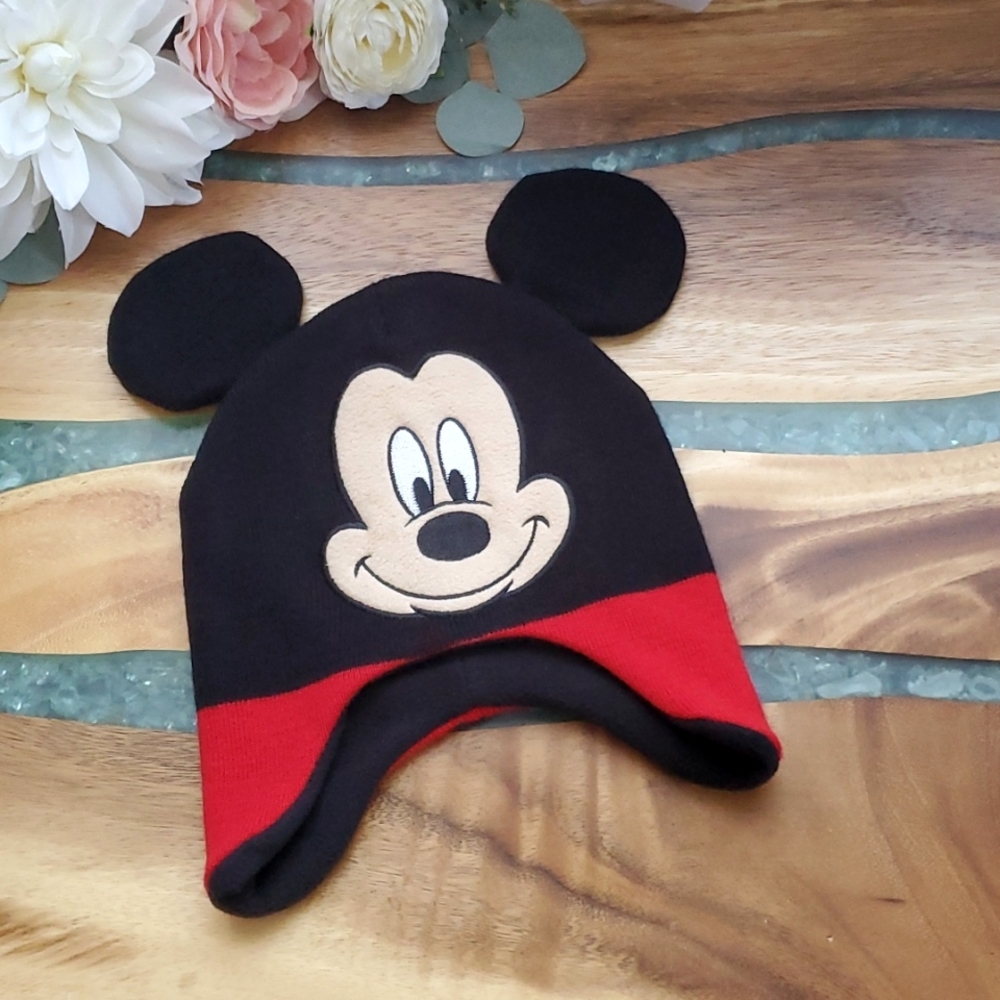 Disney Mickey Mouse Toddler Fleece Lined Beanie Hat | Size 2T - 5T